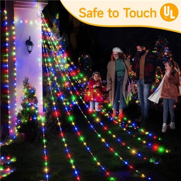 352LED 11.5FT, Multicolor Christmas Tree Light with Plug in...